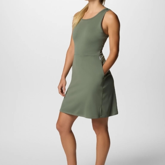 Columbia Dresses & Skirts - Columbia Green Athletic Sundress Sleeveless Scoop Neck Mini